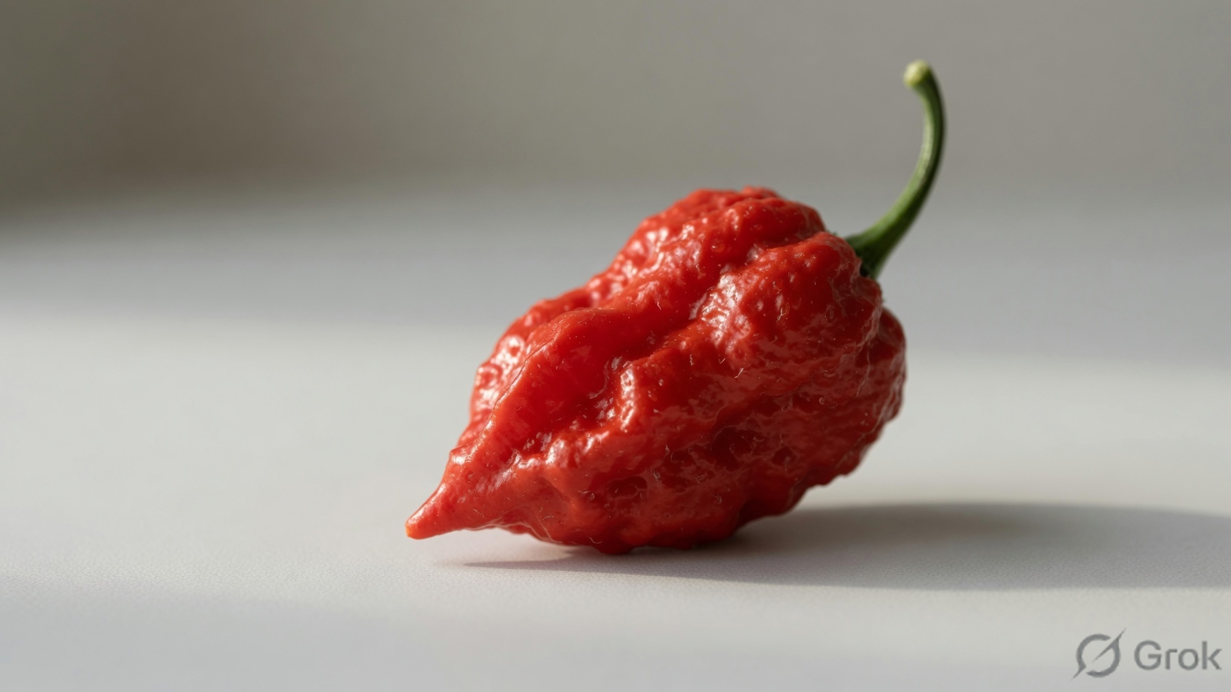 Ripe Bhut Jolokia ghost pepper, freshly harvested